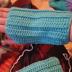 Handmade Turquoise Crochet Wrist Warmer